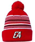 EA 12" Striped Pom Knit Beanie