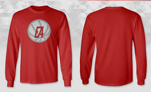 EA Red Long Sleeve Sports Tek